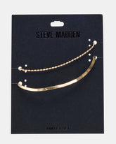HERRINGBONE CHAIN ANKLET SET GOLD Women's Anklet | Steve Madden