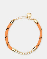 PAVE CORD Orange Rhinestone Women's Anklet | Steve Madden
