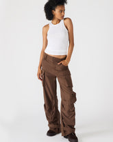 DUO Chocolate Women's Utility Cargo Pants | Steve Madden