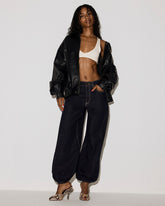 THE SOHO Indigo Haze High-Rise Balloon Pant Denim Women's Jeans | Steve Madden