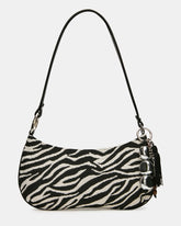SABINE Zebra Animal Print Tassel Shoulder Bag Handbag | Steve Madden