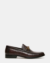 BROOKLYN Brown Crocodile Horsebit Slip-On Men's Loafer | Steve Madden