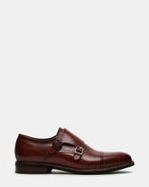 HARAN Tan Leather Men's Buckle Strap Dress Shoe | Steve Madden