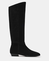 AMIAS Black Suede Square-Toe Knee-High Women's Boot | Steve Madden