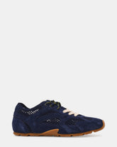 AZIEL Navy Mesh Low-Top Lace-Up Women's Sneakers | Steve Madden
