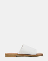 KIPP White Leather Slide Women's Sandal | Steve Madden