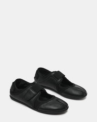 RAPID Black Leather Tabi Ballet Velcro Mary Jane Women's Sneaker | Steve Madden