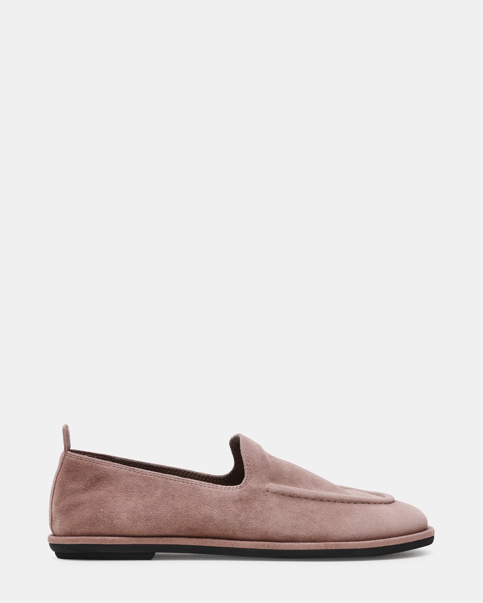 SAFRA Taupe Suede Moc Toe Slip-On Women's Loafer | Steve Madden