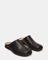 TINO Black Leather Tabi Mule Split-Toe Slip-On Women's Flat | Steve Madden