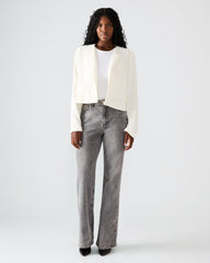 SERENEA White Women's Long-Sleeved Open-Front Blazer | Steve Madden