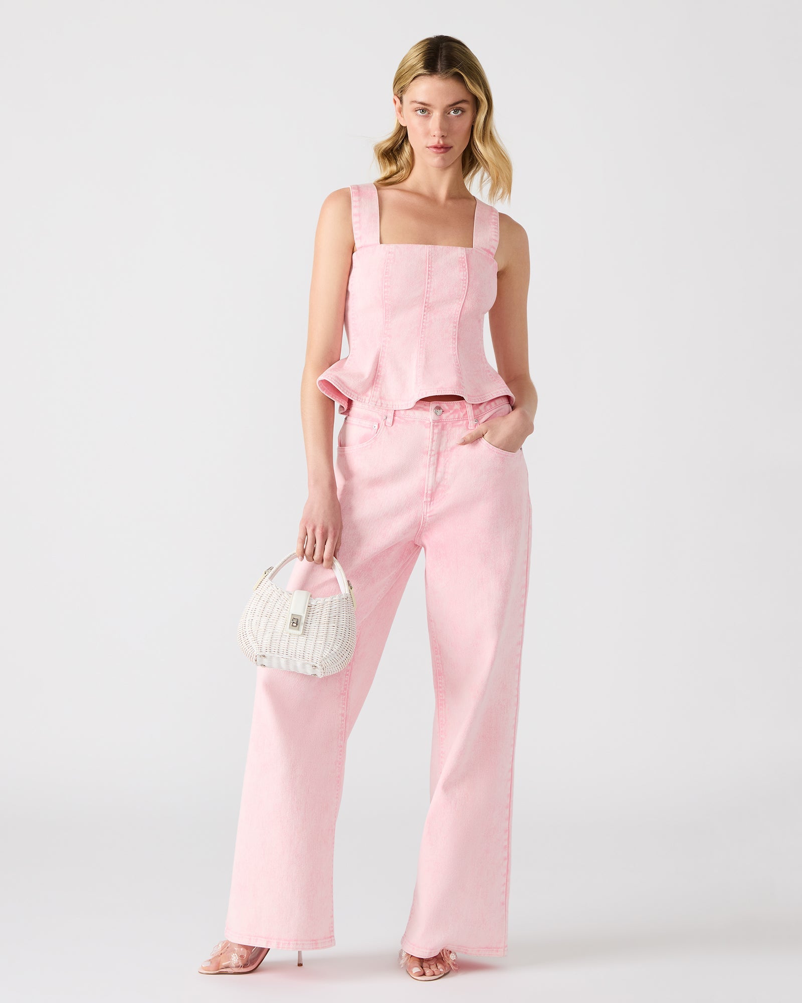 PENELOPI DENIM TOP PINK