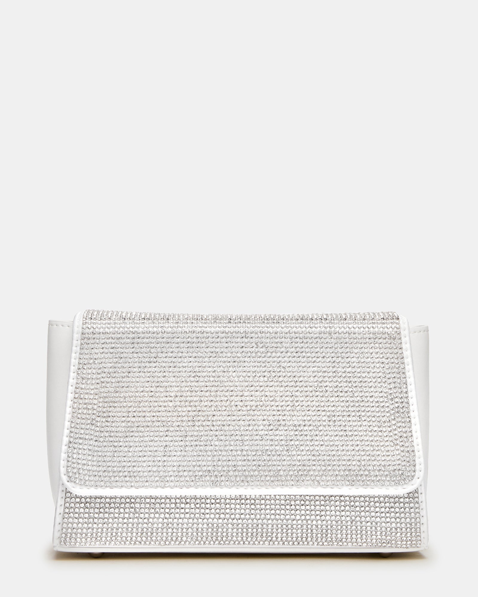 EVELINA Bag Rhinestones Angular Rhinestone Embellished Crossbody Mini Clutch Handbag | Steve Madden