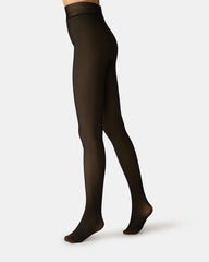 1 PACK FLEECE LINED Black Illusion Women's Tights | Steve Madden