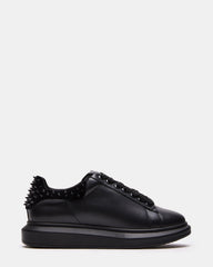 FROSTING Black Velvet Men's Low-Top Lace-Up Sneaker | Steve Madden