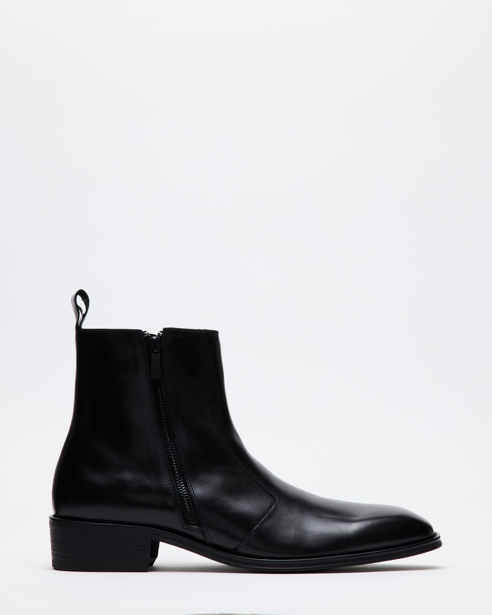 HAYNES Black Leather Men's Ankle Boot | Steve Madden