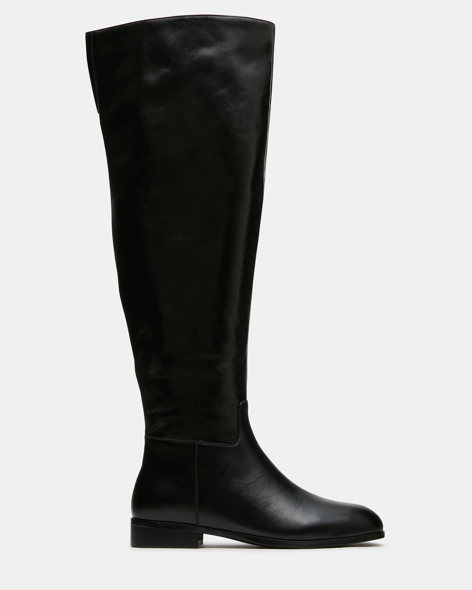 CANTER Black Leather Wide Calf Knee-High Women's Boot | Steve Madden