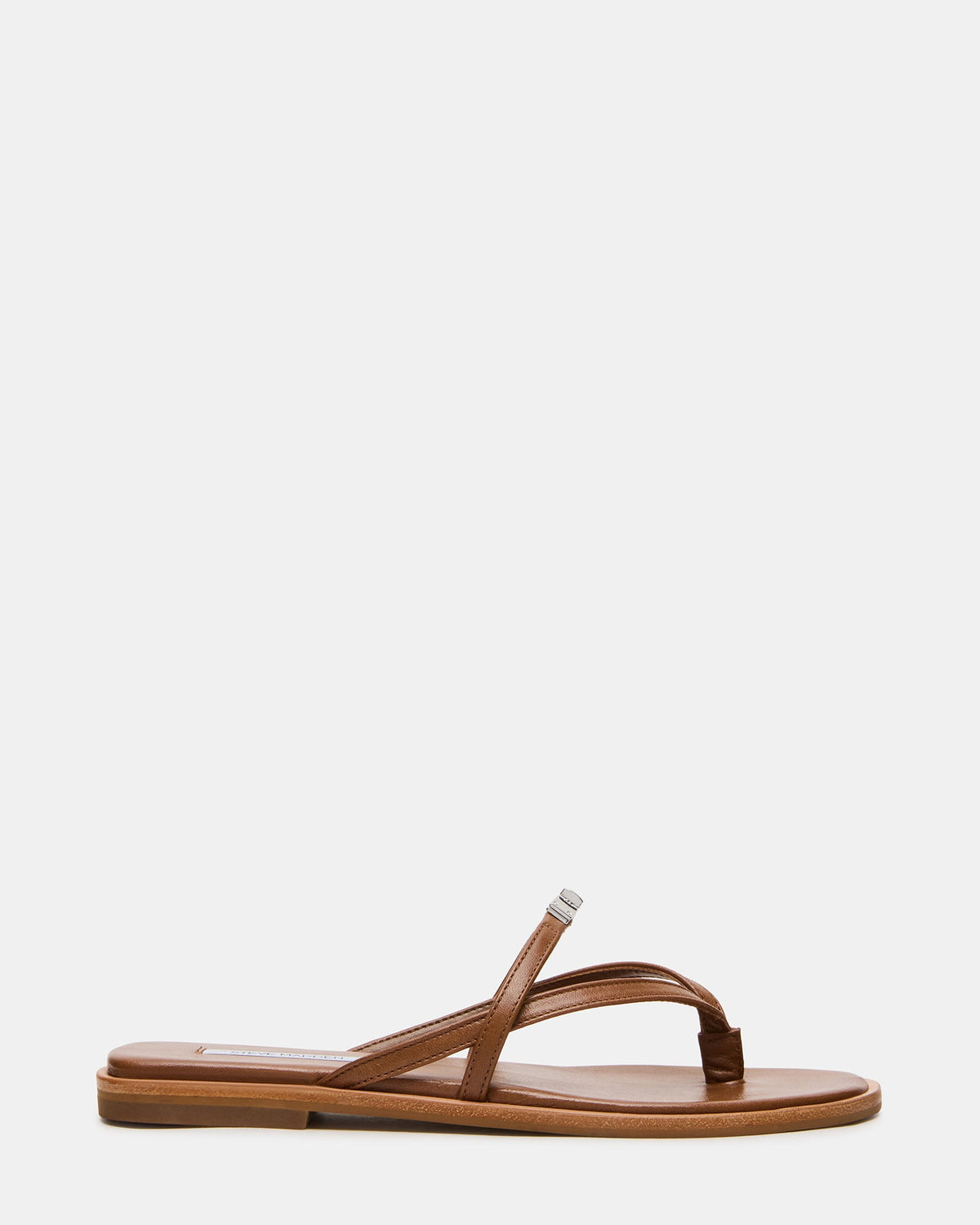 CATALINA Tan Leather Thong Square-Toe Women's Sandal | Steve Madden