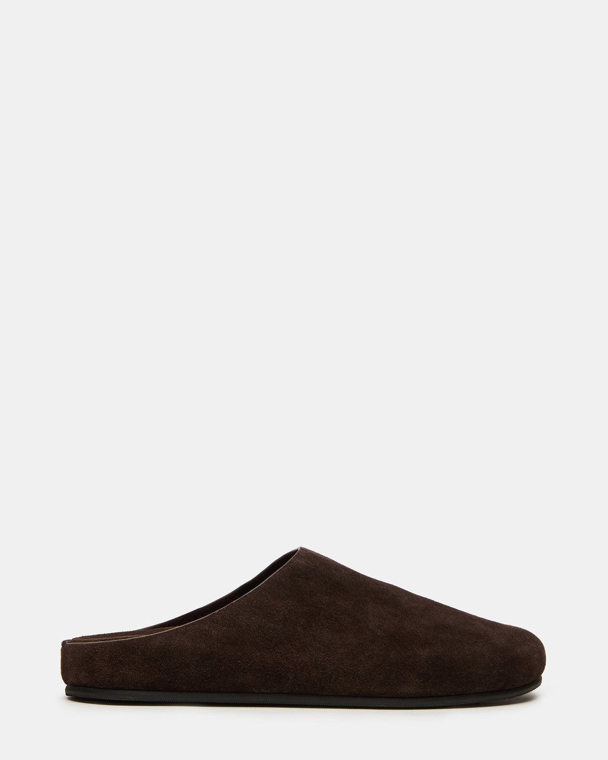 FERN Brown Suede Mule Slip-On Round-Toe Women's Flat | Steve Madden